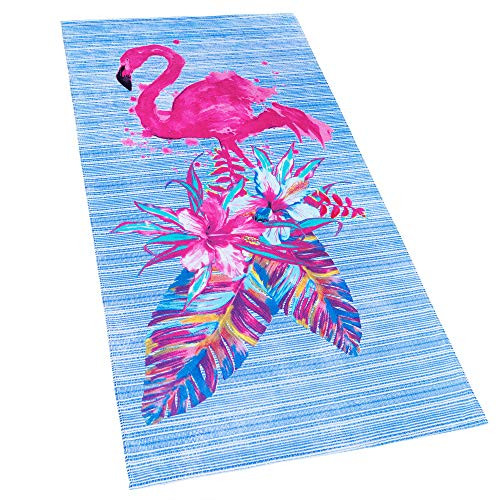 Flamingo Beach Towel 30 x 60 inches 100 percent Cotton -Pink Flamingo 30 inch x 60 inch- Flamingo Beach Towel 30 x 60 inches 100 percent Cotton -Pink Flamingo 30 inch x 60 inch-