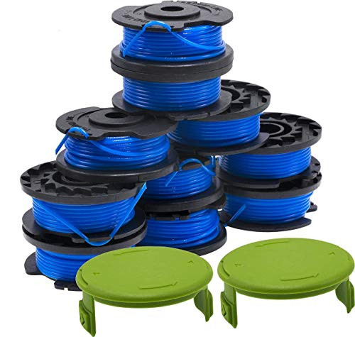 Trimmer Replacement Spools 29092 Compatible with Greenworks Weed Eater String 24V and 40V Cordless Edger Spool Refills Parts 0.065 inch Single Line-10 Packs Plus 2 Cap-