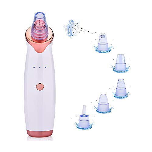 Blackhead Remover Pore Vacuum cleaner - Electric Pore Extractor Kit USB Rechargeable Blackhead Suction Tool With 5 Suction Beauty Heads