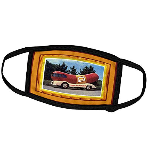 Lplpol Month Mask - Susan Brown Designs Retro Themes - Weinermobile - Dust Mask Outdoor Protective Mask