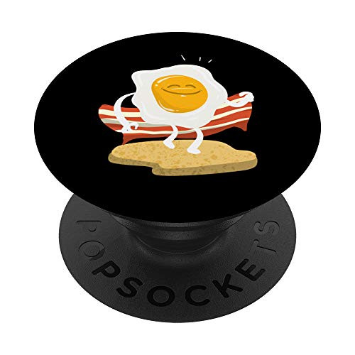 Funny Egg With Bacon Towel - Cool Breakfast Eater Food Gift PopSockets Grip and Stand for Phones and Tablets