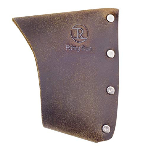 RingSun Leather Hatchet Blade Cover Hatchet Sheath  and  Hatchet Cover Lumberjack Outdoors Work Essentials Axe Sheath BrownRS11