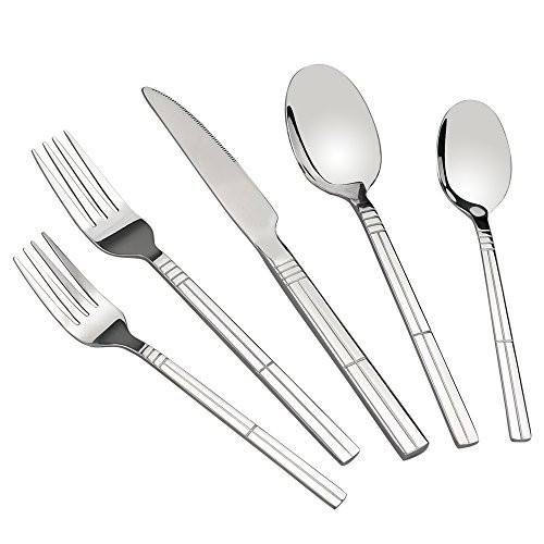 Saedy Stainless Steel Silverware Set, 70-piece/Service for 14