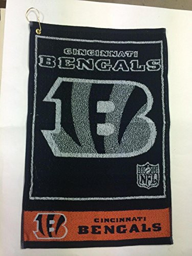 McArthur Cincinnati Bengals Jacquard Golf Towel with Hook and Grommet