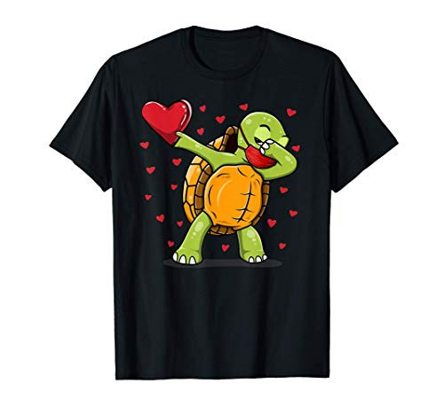 Dabbing Turtle Face Mask Dab Dance Valentine Gifts Boy Girl T-Shirt