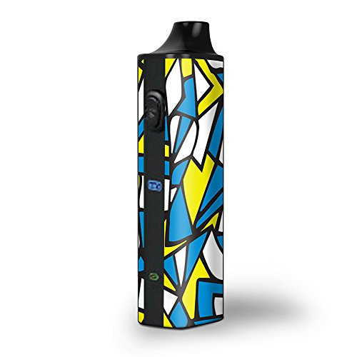 Skin Decal Vinyl Wrap for Pulsar APX Vape Dry Herb Vape Kit skins stickers cover / Stained Glass Abstract Blue Yellow