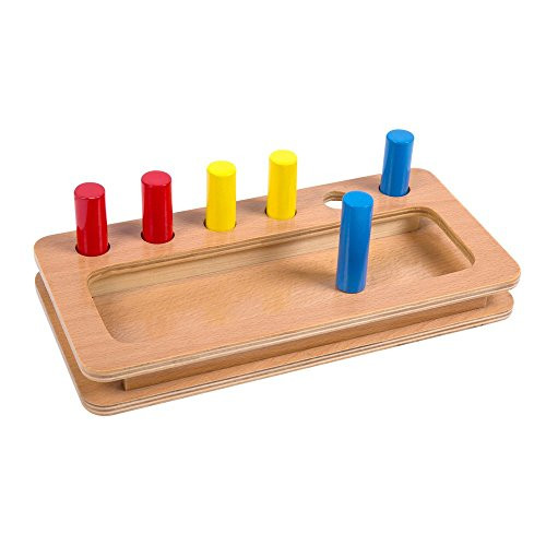 Montessori Materials Imbucare Dowel Peg Set Toddler Preschool Toy by Leader Joy Montessori USA