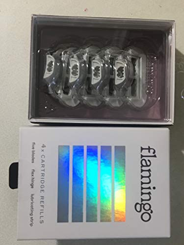 Flamingo Womens 5-blade Razor Replacement Blade Cartridges -4 Cartridges-