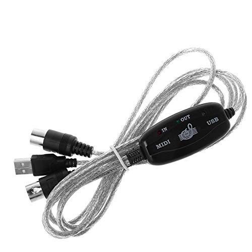 Gimax MIDI USB IN-OUT Interface Cable Cord Line Converter PC to Music Keyboard Adapter Gimax MIDI USB IN-OUT Interface Cable Cord Line Converter PC to Music Keyboard Adapter
