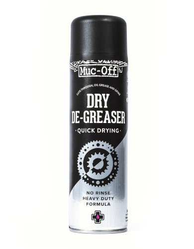 Muc Off Dry Chain Degreaser 500 Milliliters - Quick-Drying No Rinse Formula for Deep Cleaning Your Bicycle Chain - Suitable for All Types of Bike Black