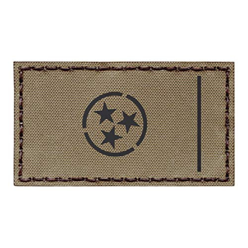 IR Tan Tennessee State Flag 2x3.5 Coyote Brown Infrared IFF Tactical Morale Hook-and-Loop Patch IR Tan Tennessee State Flag 2x3.5 Coyote Brown Infrared IFF Tactical Morale Hook-and-Loop Patch