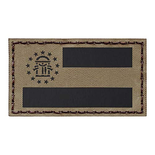 Tan Coyote IR Georgia State Flag 2x3.5 Infrared IFF Tactical Morale Fastener Patch Tan Coyote IR Georgia State Flag 2x3.5 Infrared IFF Tactical Morale Fastener Patch