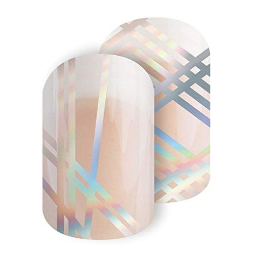 Jamberry Nail Wraps - No Filter - Full Sheet - Holographic Lines on Clear