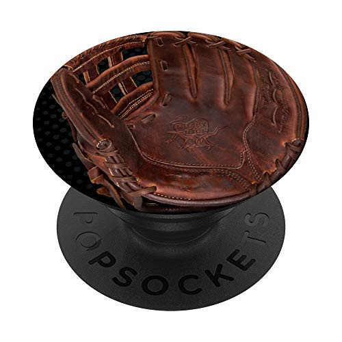 Brown Baseball Glove PopSockets PopGrip Swappable Grip for Phones  and  Tablets