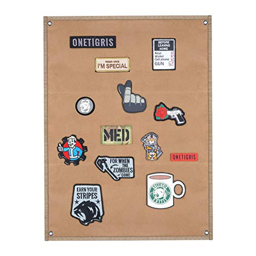 OneTigris Tactical Military Patch Holder Board Hook  and  Loop Patch Panel -Tan-