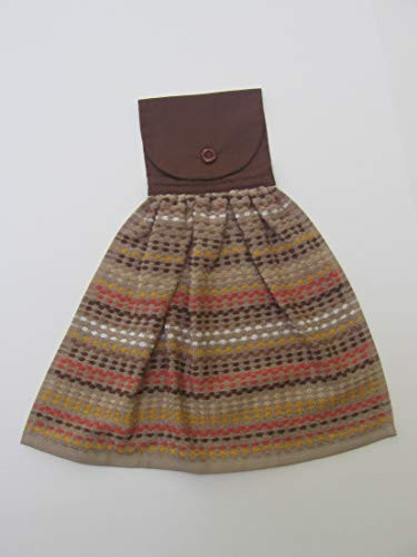 Brown Kitchen Hanging Hand Towel with Cloth Top