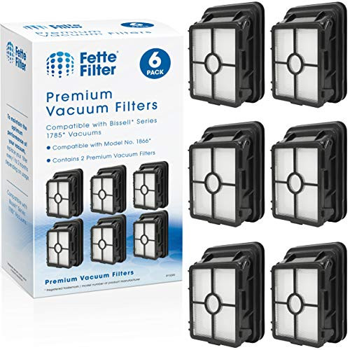 Fette Filter  Vacuum Filter Compatible with Bissell 1866 CrossWave. Compare to Part  1608684 160-8684. 6 - Pack