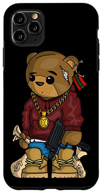 iPhone 11 Pro Max Hip Hop Teddy Bear with Gun Get Money Rap Music Lover Gift Case iPhone 11 Pro Max Hip Hop Teddy Bear with Gun Get Money Rap Music Lover Gift Case
