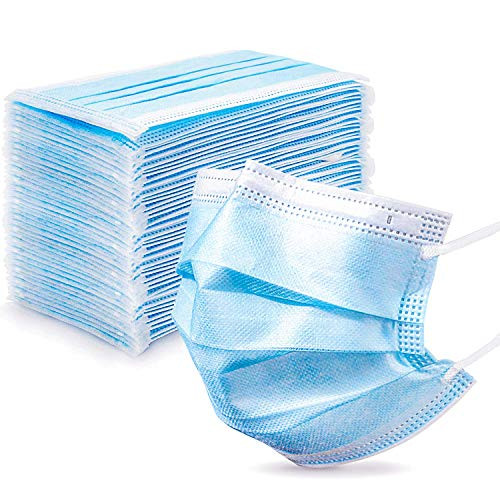 Disposable Face Mask 4 Layers Safety Masks -Pack of 50- with Elastic Ear Loop Comfortable Breathable