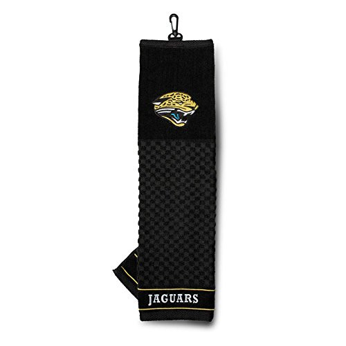 NFL Officially Licensed 16 inchx22 inch Embroidered Golf Towel Jacksonville Jaguars