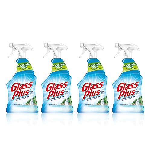 Glass Plus Glass Cleaner 32 fl oz Bottle Multi-Surface Glass Cleaner -Pack of 4-