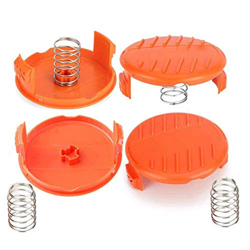 Bestdealing 4 Pack Trimmer Replacement Spool Cap for Black Decker RC-100-P and Spring Cover Weed Eater Spool Bump Cover and Spring Weed Eater Cover Weed Wacker Repair Part for Black  Plus Decker AFS Trimmer NST2118 385022-03 GH600 NST2018 NST2118 LST136