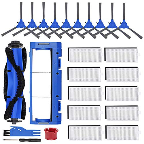 RONGJU Replacement Parts Accessories for Eufy RoboVac 11S RoboVac 12 RoboVac 15C RoboVac 30 RoboVac 30C RoboVac 35C Vacuum Cleaner 1 Roller Brush 10 Side Brushes 10 Filters 1 Roller Brush Guard