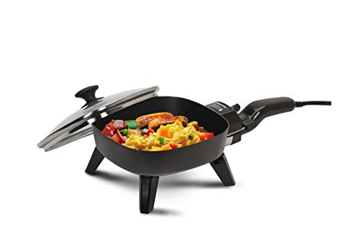 Maxi-Matic Elite Cuisine Electric Skillet with Glass 7 inches Black