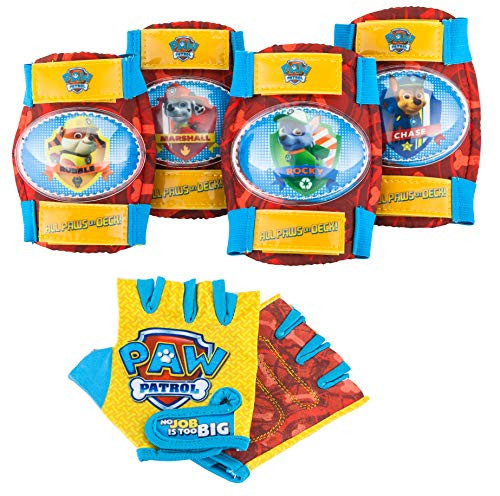 Nickelodeon Paw Patrol Toddler and Kids Bike Elbow/Knee Pads and Gloves Blue Dog Nickelodeon Paw Patrol Toddler and Kids Bike Elbow/Knee Pads and Gloves Blue Dog