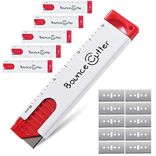 UCEC Retractable Utility Knife Box Cutter Set 6PCS Cardboard Cutter with 10PCS Blades Compact Extended Use for Heavy Duty Office Home Arts Crafts Hobby for Cutting Boxes Cartons