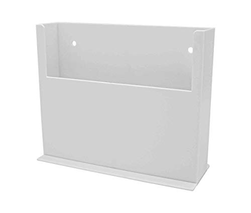 Marketing Holders 9W Magazine Holder Organizer Countertop Display Leaflet Catalog Booklet Pamphlets White Letter Size Document Handout Legal Rack
