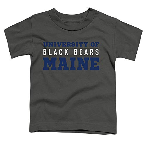 University of Maine Official Between The Lines Unisex Toddler T Shirt Charcoal 4T
