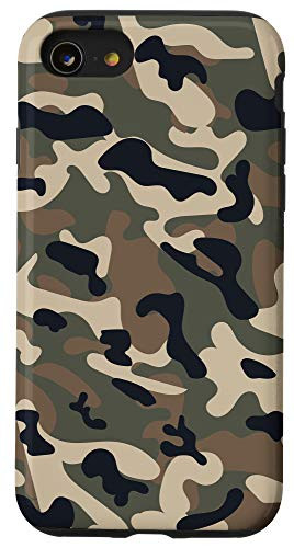 iPhone SE -2020- / 7 / 8 Tan Brown Green Khaki Taupe Camo Camoflage AEH906 Case