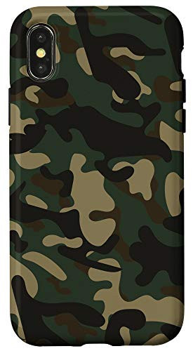 iPhone X/XS Tan Green Brown Khaki Taupe Camo Camoflage AEH908 Case