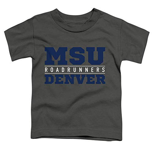 Metropolitan State University of Denver Official Between The Lines Unisex Toddler T Shirt Charcoal 3T Metropolitan State University of Denver Official Between The Lines Unisex Toddler T Shirt Charcoal 3T