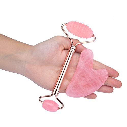 Jade Roller Massager and Gua Sha Set?Facial Roller Beauty Stick Skin Care Gua Sha Tools For Face Eyes Neck Body Muscle Relaxing And Relieve Fine Lines And Wrinkles Jade Roller Massager and Gua Sha Set?Facial Roller Beauty Stick Skin Care Gua Sha Tools For Face Eyes Neck Body Muscle Relaxing And Relieve Fine Lines And Wrinkles