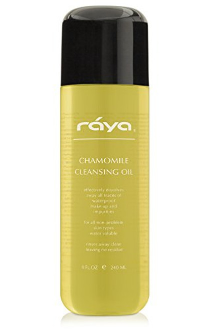 RAYA Chamomile Facial Cleansing Oil -154- - Natural and Organic Water-Soluble Oil Cleanser and Water-Proof Make-Up Remover For All Skin - Made With Chamomile and Lavender Oils