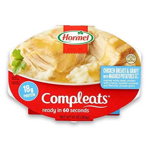 Hormel Compleats Chicken Breast with Rib Meat and Mashed Potatoes with Gravy -Pack of 6-