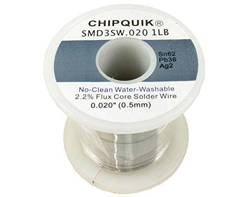 Solder Wire 62/36/2 Tin/Lead/Silver no-clean .020 1lb