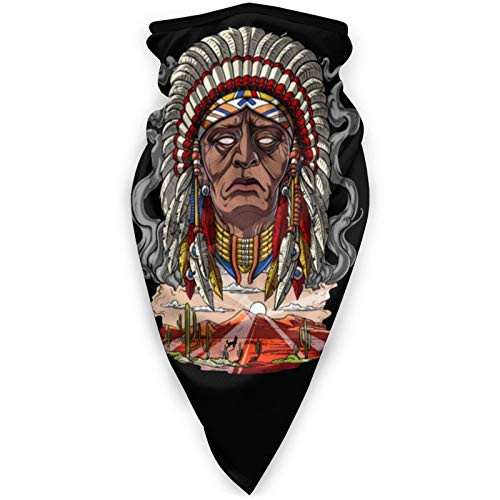YANGTT Native American Indian Chief Windproof Sports Face Mask Scarf Bandana Balaclava Face Towel