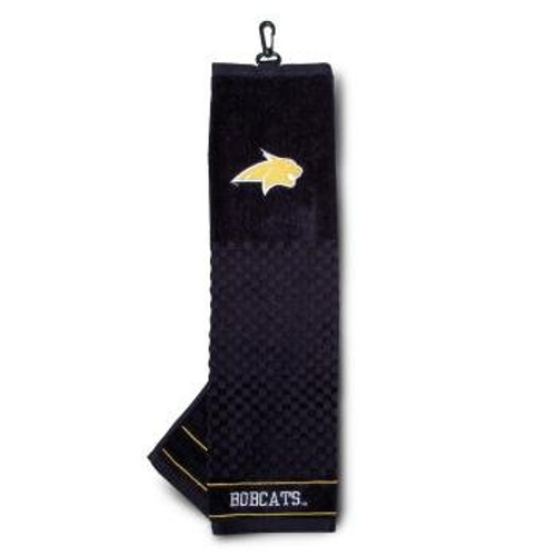 Team Golf NCAA Montana State Bobcats Embroidered Golf Towel Checkered Scrubber Design Embroidered Logo Team Golf NCAA Montana State Bobcats Embroidered Golf Towel Checkered Scrubber Design Embroidered Logo