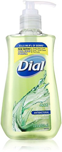 Dial Antibacterial Hand Soap Moisturizing Aloe 7.5 oz -Pack of 4-