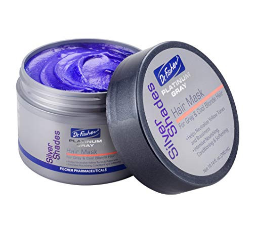 Dr. Fischers Clarifying Platinum Purple Hair Mask- Volumizing toner and lightener for Blonde Silver Gray Bleached Highlighted and Color Treated hair - Removes Brassy/Yellow tones -13.5 fl. oz.- Dr. Fischers Clarifying Platinum Purple Hair Mask- Volumizing toner and lightener for Blonde Silver Gray Bleached Highlighted and Color Treated hair - Removes Brassy/Yellow tones -13.5 fl. oz.-