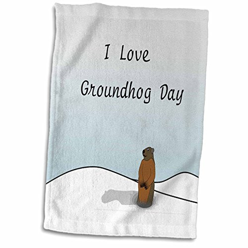3D Rose Print of I Love Groundhog Day Cartoon TWL_204327_1 Towel 15 inch x 22 inch 3D Rose Print of I Love Groundhog Day Cartoon TWL_204327_1 Towel 15 inch x 22 inch