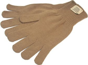 Military Outdoor Clothing Never Issued US G.I. X-Large Brown Acrylic Glove Inserts