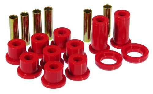 Prothane 7-1016 Red Rear Spring Eye and Shackle Bushing Kit