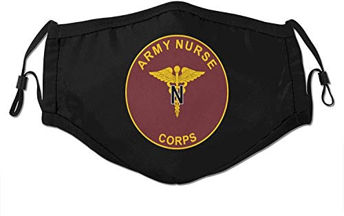 Secutoryang Cloth Face Mask Washable Us Army Nurse Corps Veteran Anti Filter Dust Fabric Mouth Mask Reusable Custom