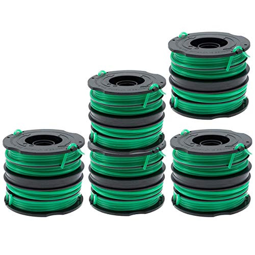 TIOIT GH1000 GH1100 GH2000 Trimmer Replacement Spools Compatible with Black Decker Weed Eater String DF-080 Spool Line Refills Dual Line Edger Parts 30ft0.080-inch -10Pack spools-