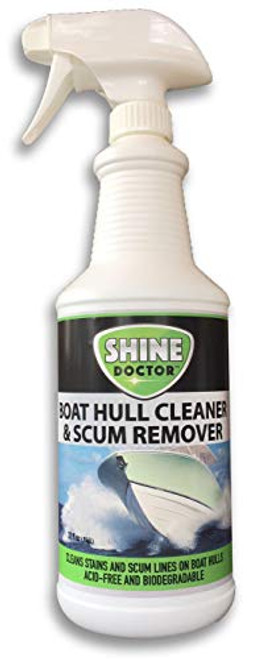 Shine Doctor Boat Hull Cleaner 32 oz. Removes Stains and Scum Lines on Boat Hulls. Biodegradable  and  Environmentally Friendly Shine Doctor Boat Hull Cleaner 32 oz. Removes Stains and Scum Lines on Boat Hulls. Biodegradable  and  Environmentally Friendly
