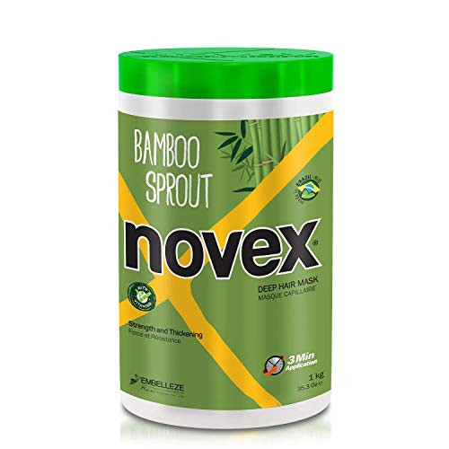 Novex Bamboo Sprout Deep Conditioning Mask 35 oz - Rebuilds Repairs Stimulates Growth for Thin Thinning Hair